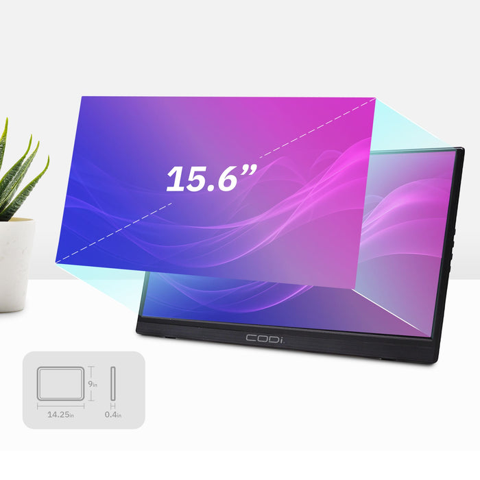 Codi Portable Monitor with Kickstand 15.6in