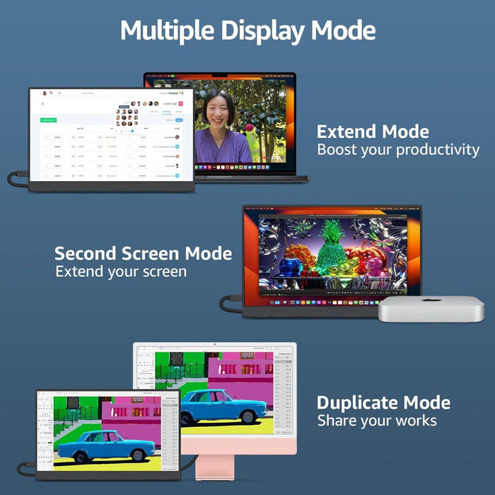 Codi Portable Monitor with Kickstand 15.6in