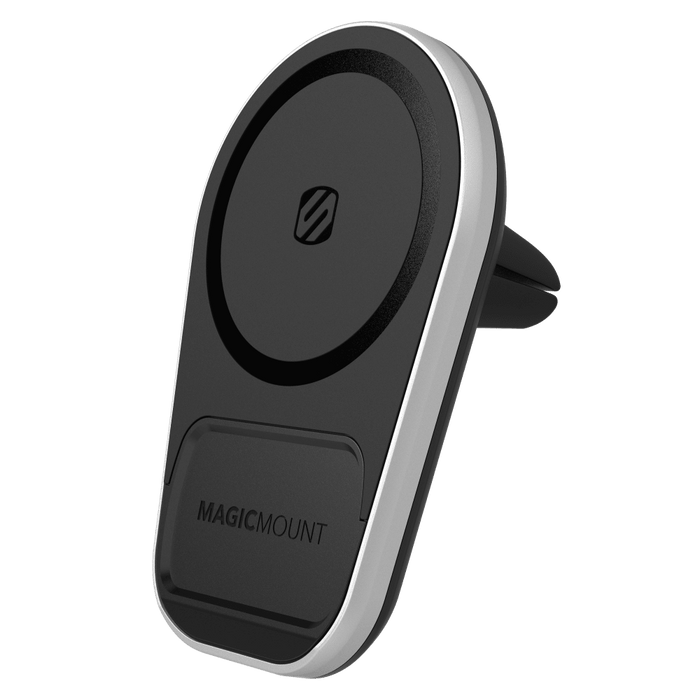 Scosche MagicMount Pro Charge5 Wireless Charging Dash / Vent Mount Black and Silver