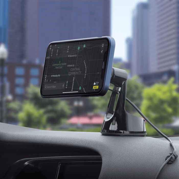 Scosche MagicMount Pro Charge5 Wireless Charging Dash / Window Mount Black and Silver