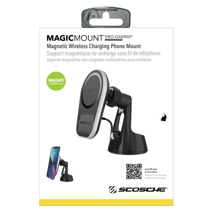 Scosche MagicMount Pro Charge5 Wireless Charging Dash / Window Mount Black