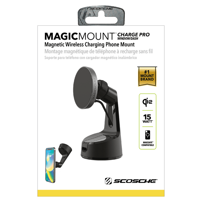 Scosche MagicMount Pro Qi2 Wireless Charger Window/Dash Mount