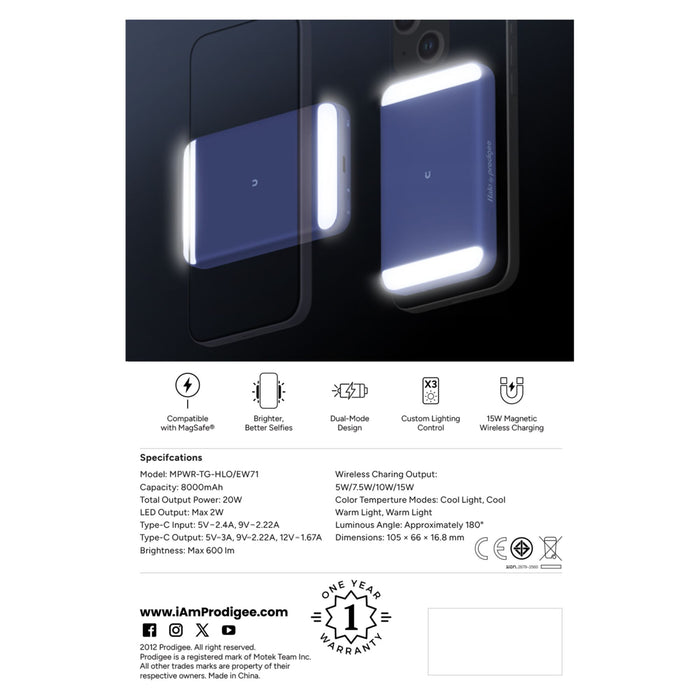 prodigee MagPower To-Go Halo Power Bank