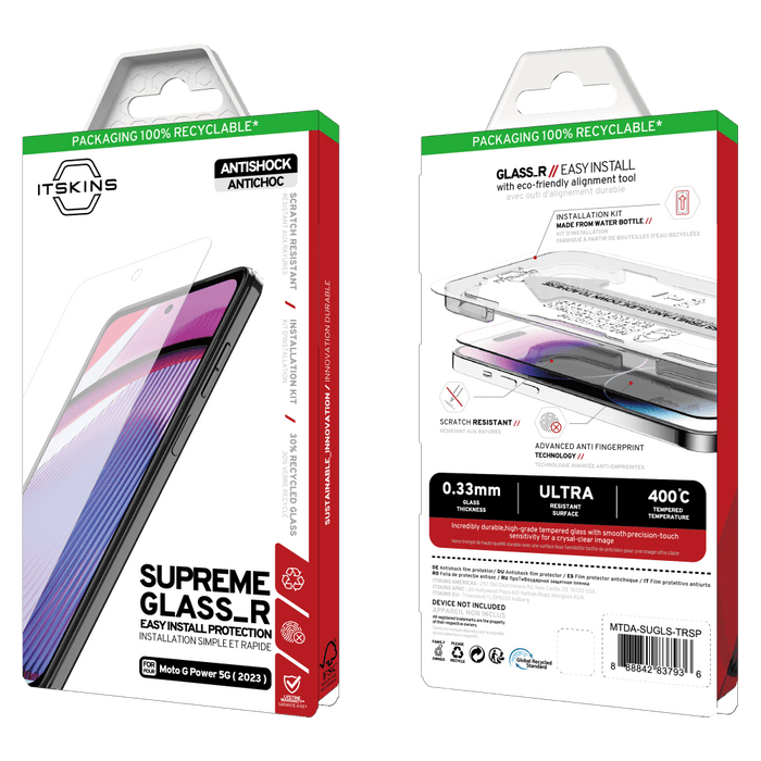 ITSKINS Supreme Glass Screen Protector for Motorola Moto G Stylus 5G (2023) / Moto G Stylus (2023) Clear