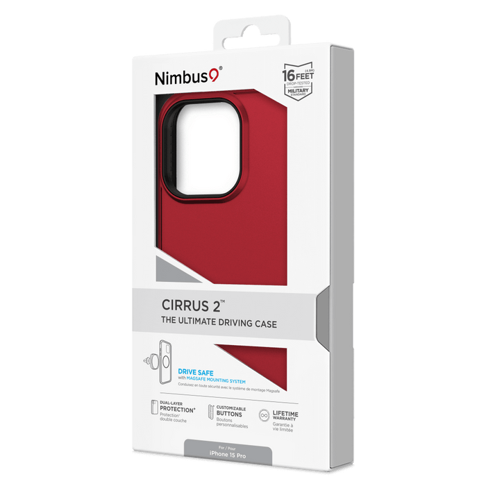 Nimbus9 Cirrus 2 MagSafe Case for Apple iPhone 15 Pro Crimson