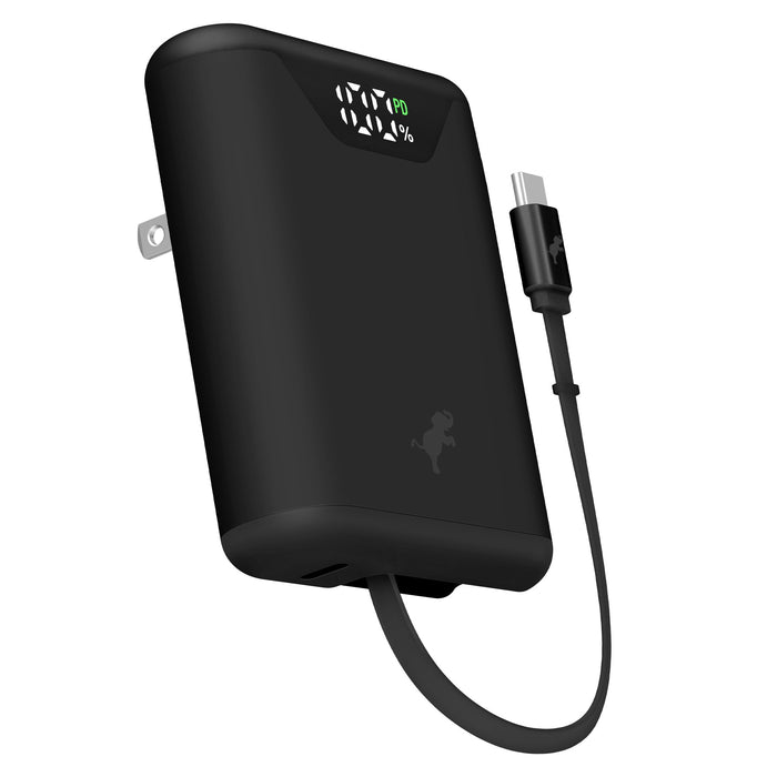 Nimble WALLY Pro Stretch 30W Portable Battery with Folding Prongs and Retractable Cable