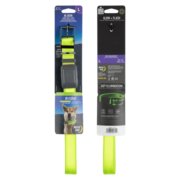 Nite Ize NiteDog Rechargeable LED Collar Large Lime