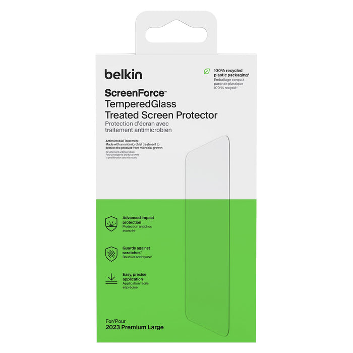 Belkin Glass Screen Protector with EZ Tray for Apple iPhone 15 Pro Max Clear