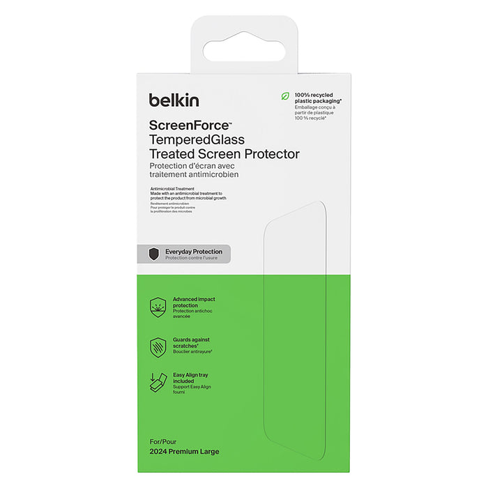 Belkin ScreenForce TemperedGlass Treated Screen Protector for Apple iPhone 16 Pro Max Clear