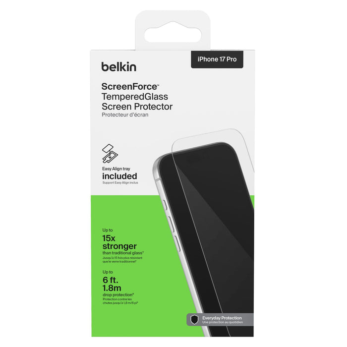 Belkin ScreenForce TemperedGlass Screen Protector for Apple iPhone 18 Pro / 17 Pro