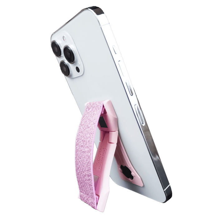LoveHandle PRO Magnetic Phone Grip with Kickstand Pink Glitter