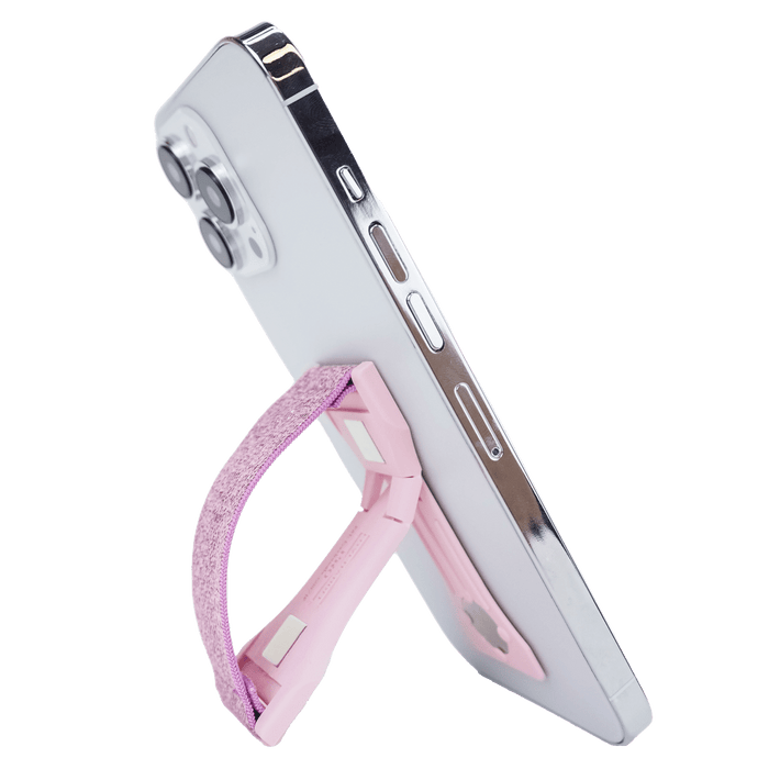 LoveHandle PRO Magnetic Phone Grip with Kickstand Pink Glitter