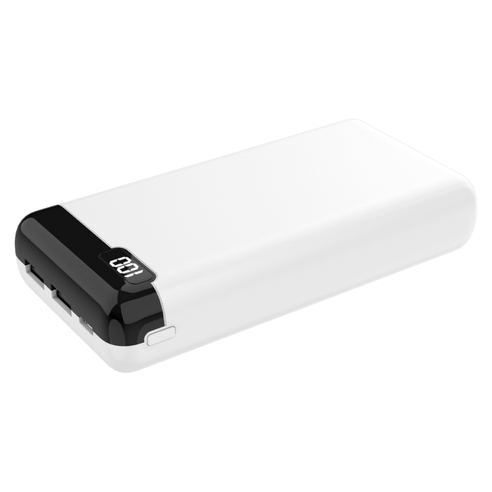 cellhelmet Power Bank Two Type A Ports and One Type C 20W PD and 18W QC 20,000 mAh White