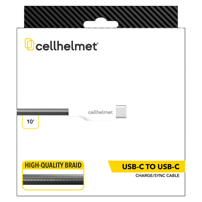 Cellhelmet Braided USB-C to USB-C Charge/Sync Cable 3m / 10ft