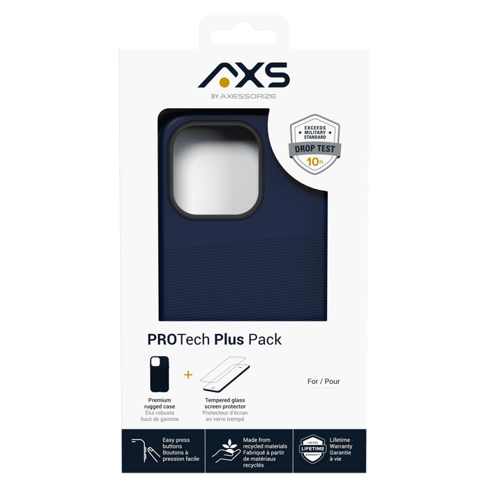 AXS PROTech Plus MagSafe Case and ARMORGlass for Apple iPhone 15 Pro Max Astral Blue