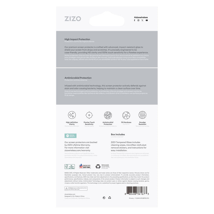 ZIZO Lightning Shield Privacy Tempered Glass Screen Protector for Apple iPhone 18 Pro Max