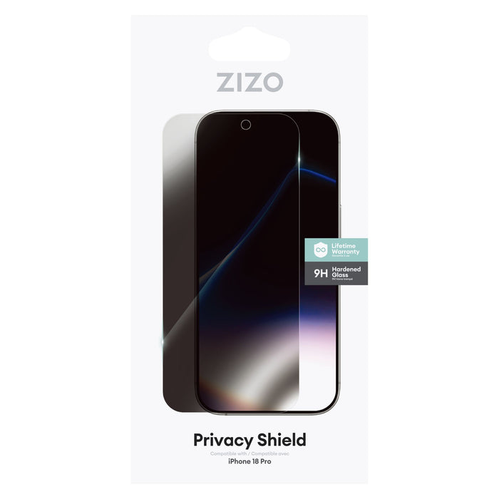 ZIZO Lightning Shield Privacy Tempered Glass Screen Protector for Apple iPhone 18 Pro