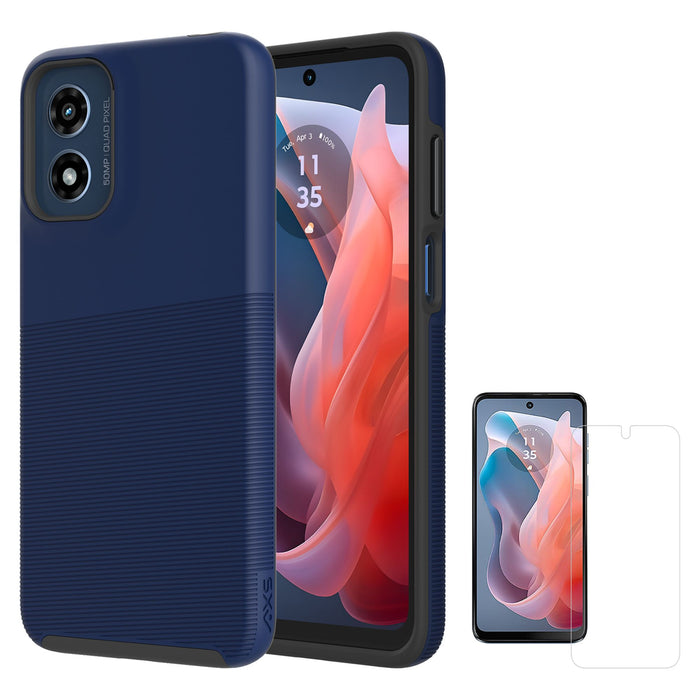 AXS PROTech Plus Case and ARMORGlass Screen Protector for Motorola Moto G Play (2024)