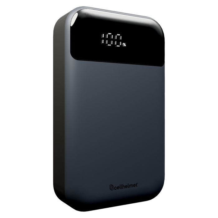 Cellhelmet 2 Port (USB-A/USB-C) Power Bank 10,000 mAH and Charging Cable