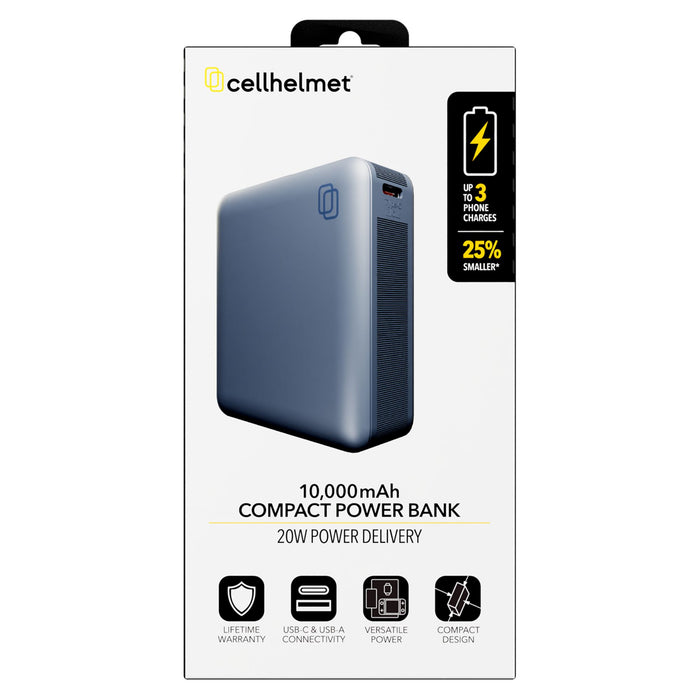 Cellhelmet USB Type C and USB Type A 22.5W Power Bank 10,000 mAh