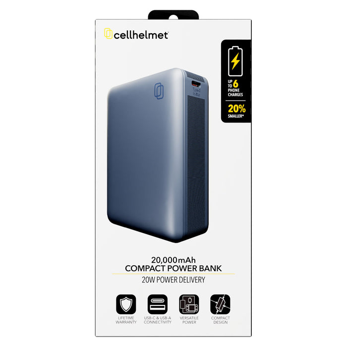 Cellhelmet USB Type C and USB Type A 22.5W Power Bank 20,000 mAh