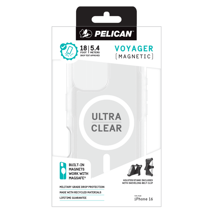Pelican Voyager MagSafe Case with Holster for Apple iPhone 16