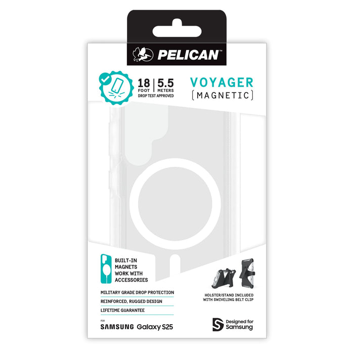 Pelican Voyager Case with Magnet and Holster for Samsung Galaxy S25
