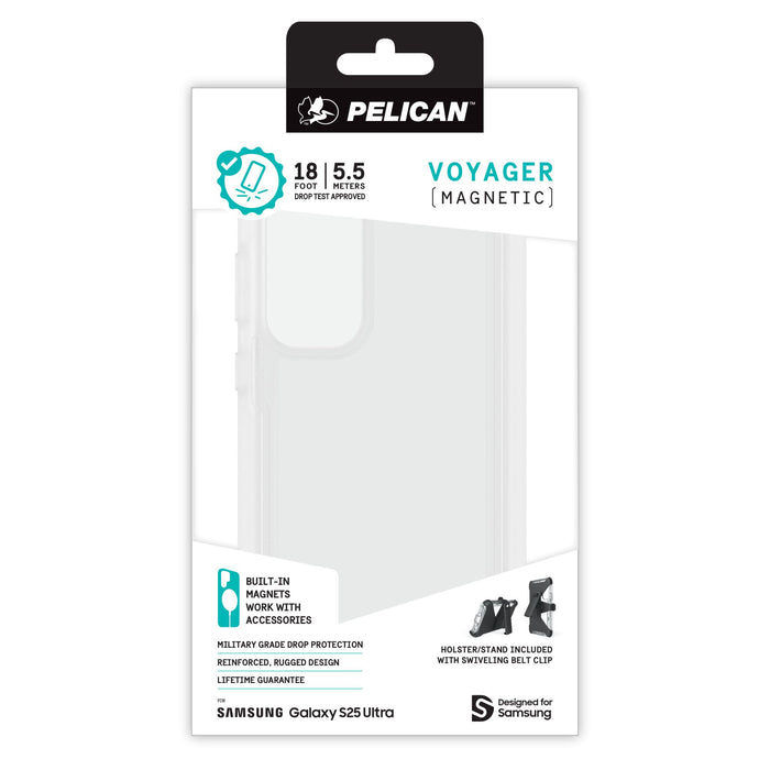 Pelican Voyager Case with Magnet and Holster for Samsung Galaxy S25 Ultra