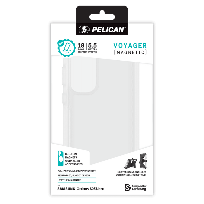 Pelican Voyager Case with Magnet and Holster for Samsung Galaxy S25 Ultra
