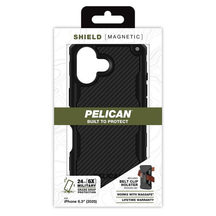 Pelican Shield MagSafe Case with Holster for Apple iPhone 17 Black
