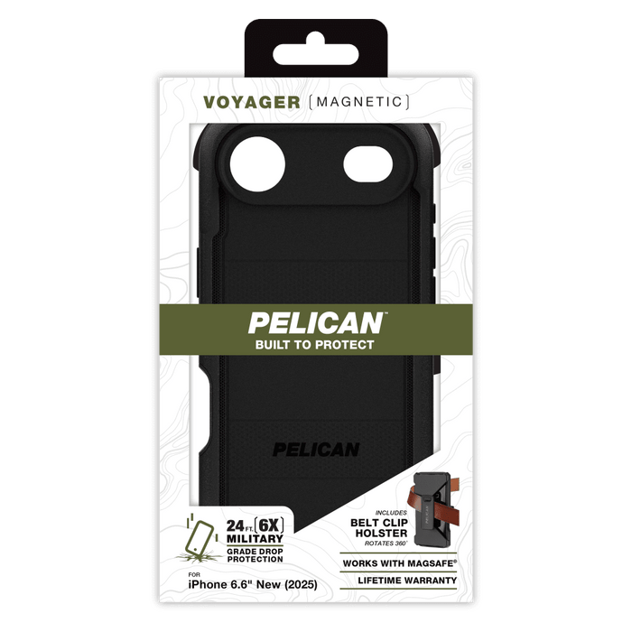 Pelican Voyager MagSafe Case with Holster for Apple iPhone Air Black