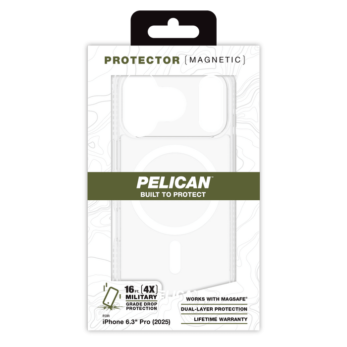 Pelican Protector MagSafe Case for Apple iPhone 17 Pro Clear
