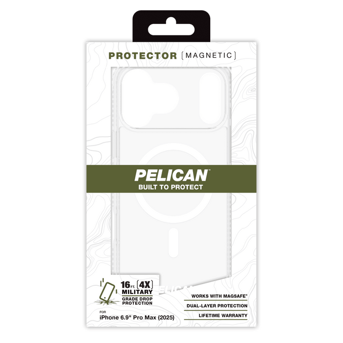 Pelican Protector MagSafe Case for Apple iPhone 17 Pro Max Clear
