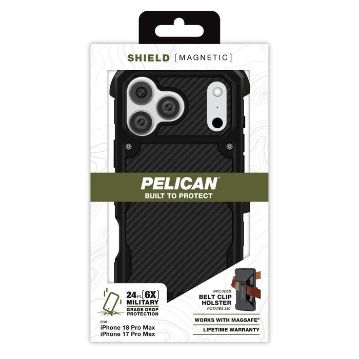 Pelican Shield MagSafe Case with Holster for Apple iPhone 18 Pro Max / 17 Pro Max
