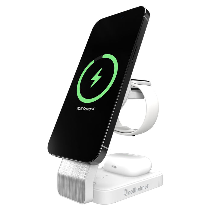 Cellhelmet Qi2 3 in 1 Charging Station with 3in Charging Cable