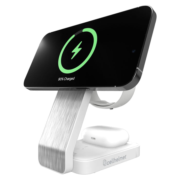 Cellhelmet Qi2 3 in 1 Charging Station with 3in Charging Cable