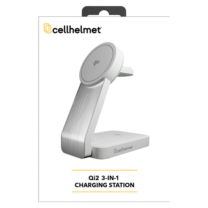 Cellhelmet Qi2 3 in 1 Charging Station with 3in Charging Cable