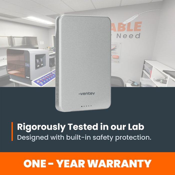 Ventev 5K mAh Qi2 Wireless ULTRAFAST Portable Magnetic Battery