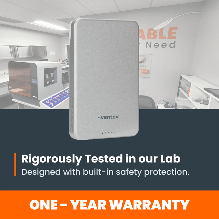 Ventev 5K mAh Qi2 Wireless ULTRAFAST Portable Magnetic Battery