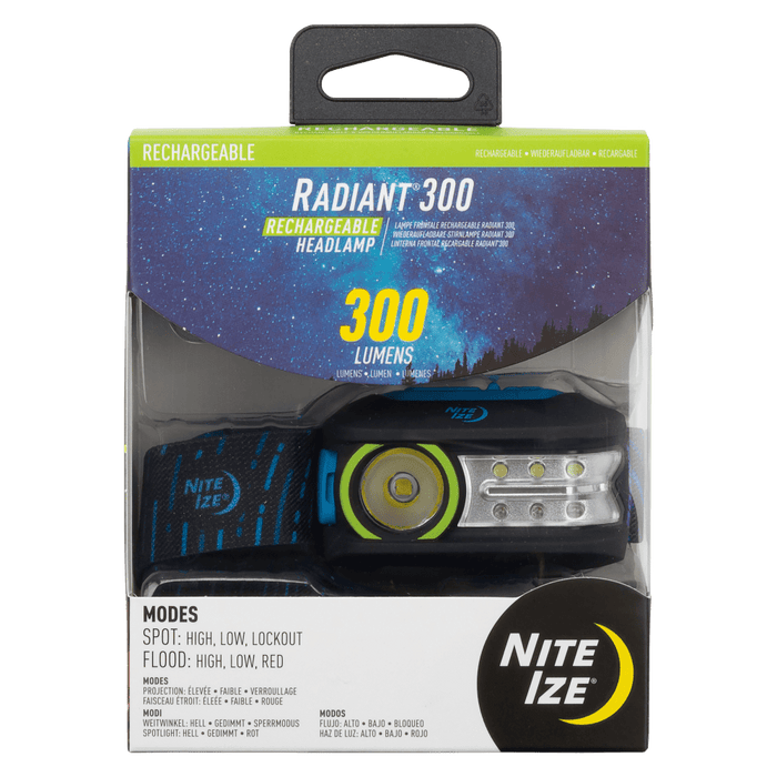 Nite Ize Radiant Rechargeable Headlamp 300 Blue