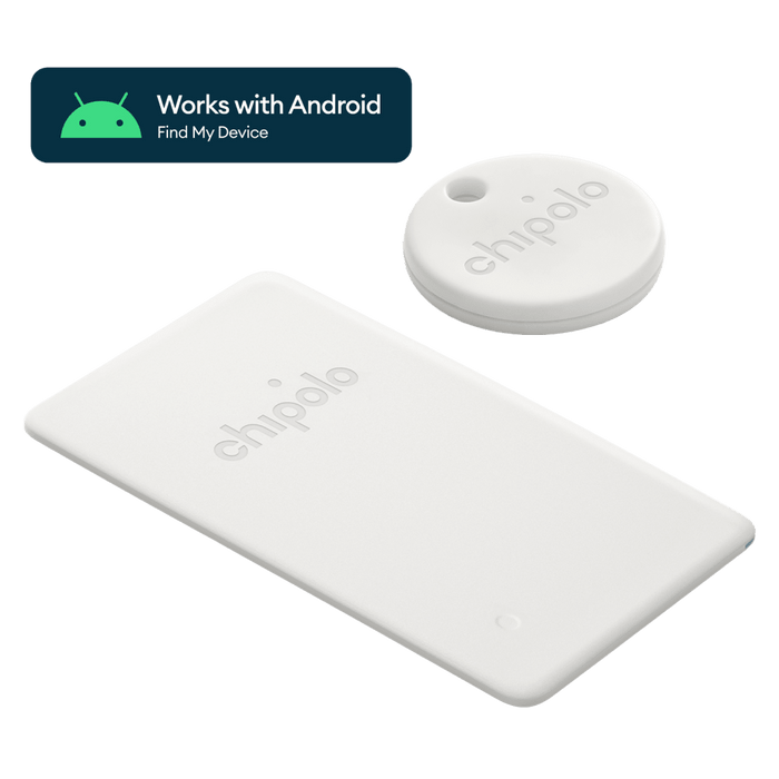 Chipolo Point Bundle for Android Devices (1 Key and 1 Wallet Finder) White
