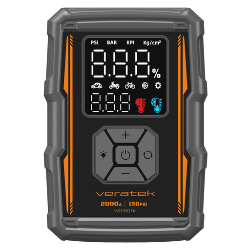 Veratek V8 Pro Air Vehicle Jump Starter and Air Compressor 16,000 mAh