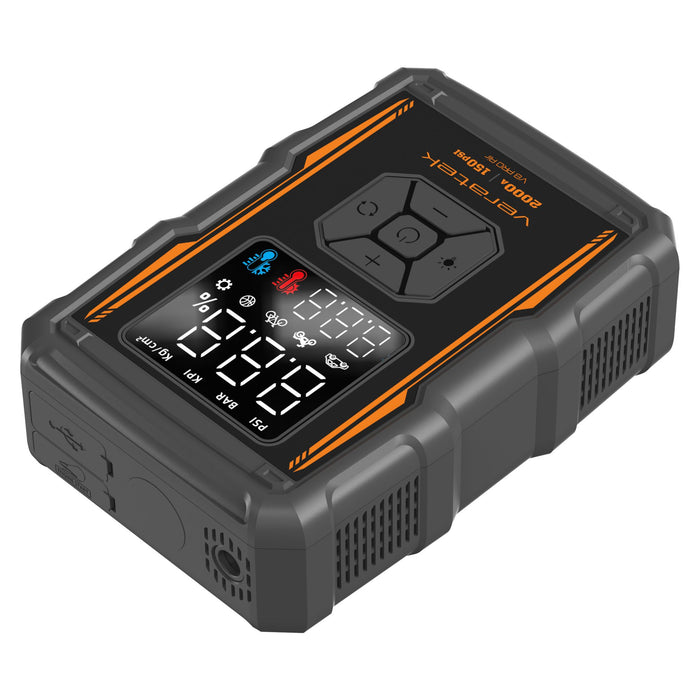 Veratek V8 Pro Air Vehicle Jump Starter and Air Compressor 16,000 mAh