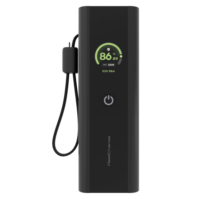 ReelCharge ReelPro 200W Power Bank with Integrated Cable 27,000 mA