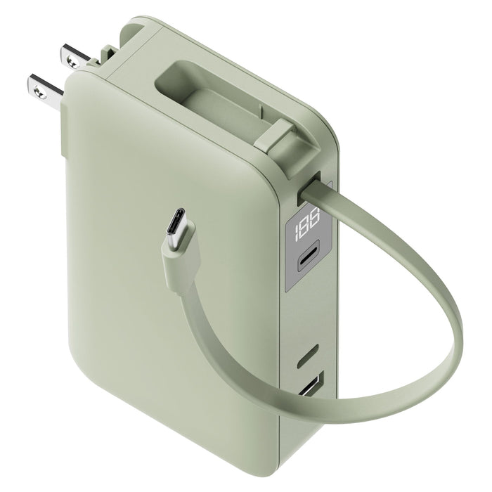 ReelCharge 10,000 mAh Power Bank Flex with Integrated USB-C Cable 65W
