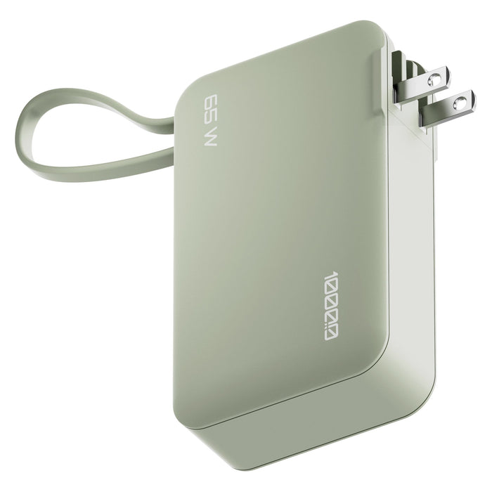 ReelCharge 10,000 mAh Power Bank Flex with Integrated USB-C Cable 65W