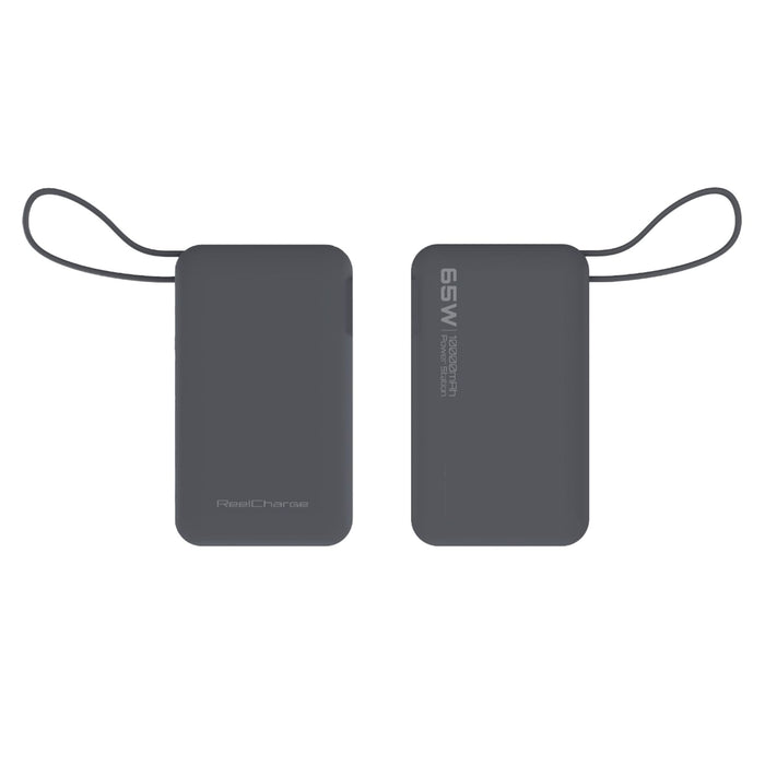 ReelCharge 10,000 mAh Power Bank Flex with Integrated USB-C Cable 65W