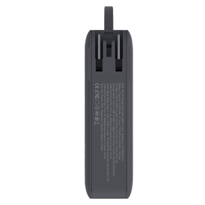 ReelCharge 10,000 mAh Power Bank Flex with Integrated USB-C Cable 65W