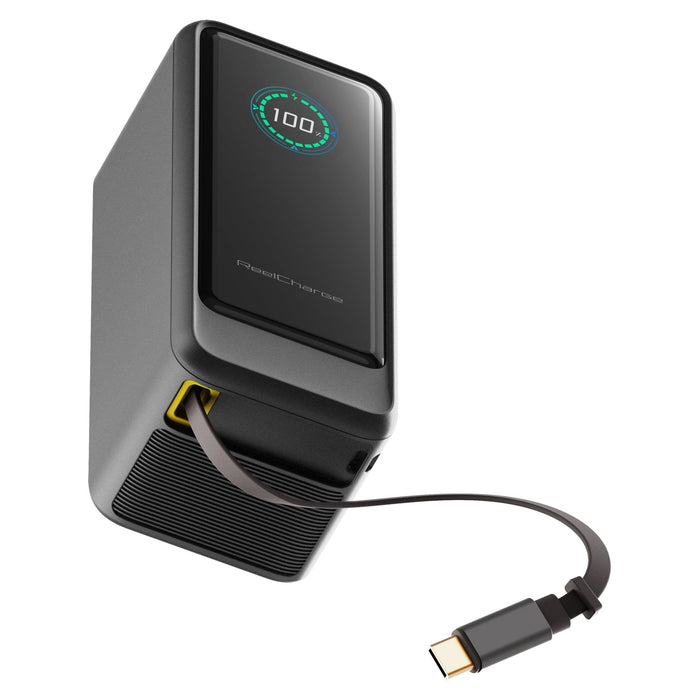 ReelCharge ReelPro 67W Power Bank 15,000 mAh with Retractable Cable