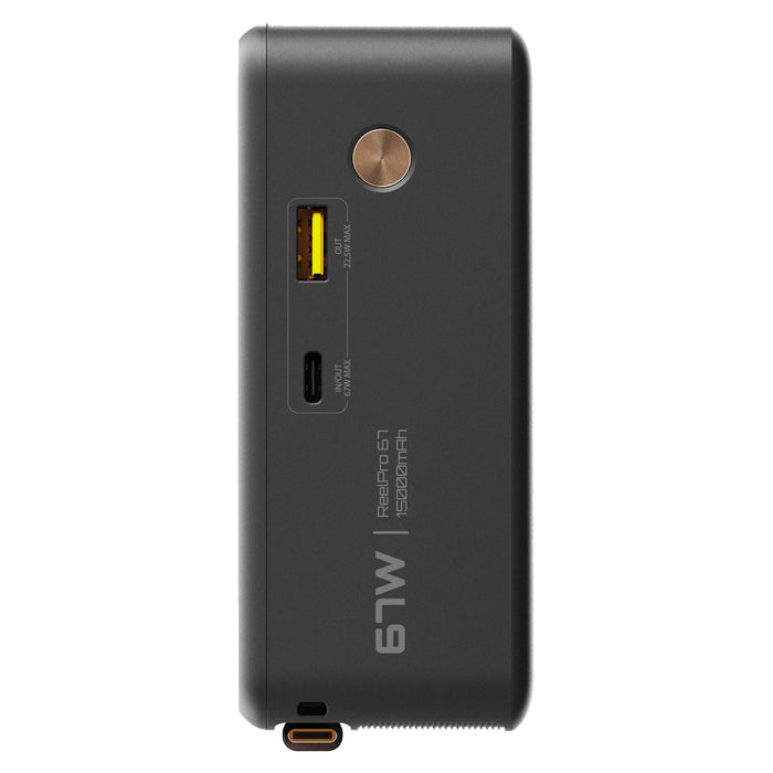 ReelCharge ReelPro 67W Power Bank 15,000 mAh with Retractable Cable